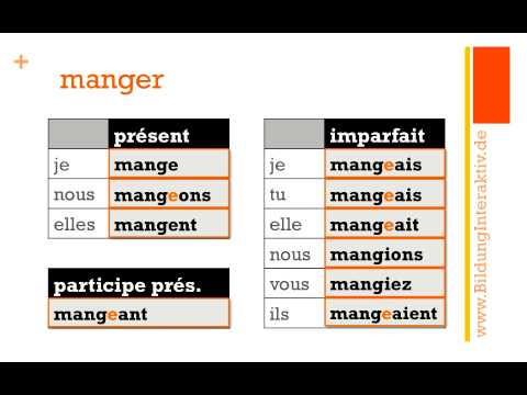 Imparfait Orthographical Changes 